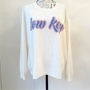 New C&C California Cream long sleeve top with Red Accent XL